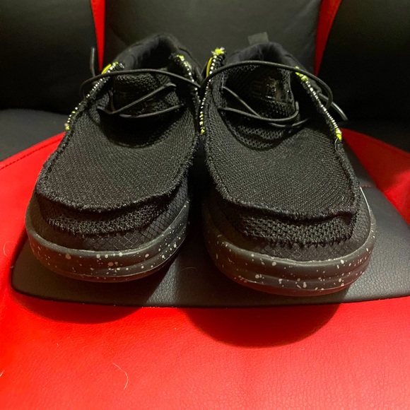 Hey Dude Shoes Hey Dudes Wally Sox Black And Lime Green Poshmark